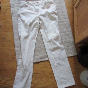 Chico’s so lifting modern stretch 5 pocket off white jeans size 0 (4) ankle pant